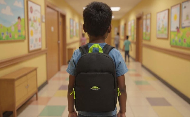 Trailmaker Color Block Backpacks for School Boys and Girls, 15 Inch Two Tone Colorful Small Travel Backpack for Kids (Black) - Image 5